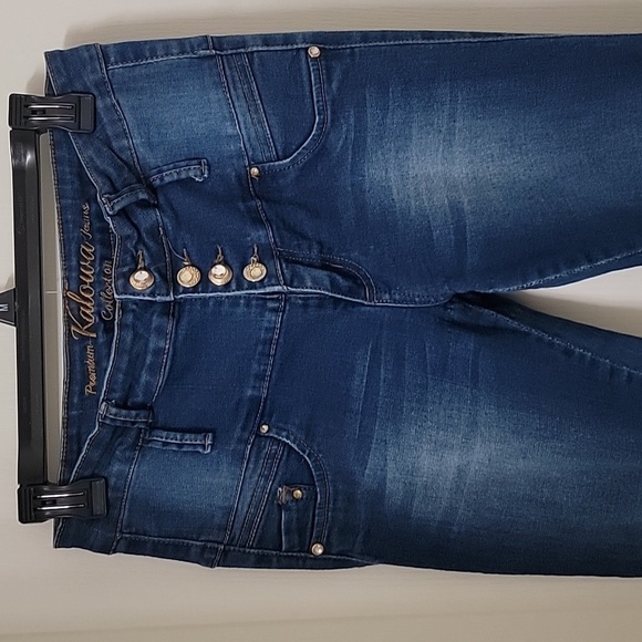 Kalowa Size 7 Skinny High Waist 4 Button Jeans / Jeggings.  Excellent Condition - Picture 11 of 13